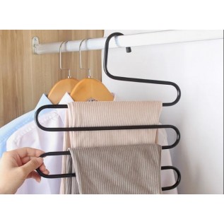 Вішалка-плечики для шарфа на 5 рівнів (чорні)